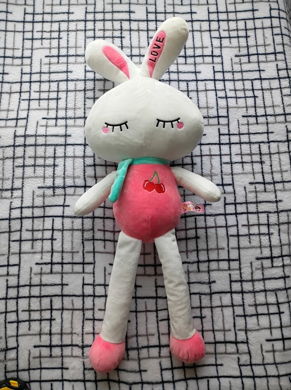 Large Plush White Bunny Stuffed Toy